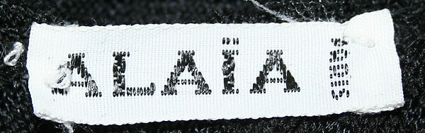 Dress, Azzedine Alaïa (French (born Tunisia), Tunis 1935–2017 Paris), wool, French