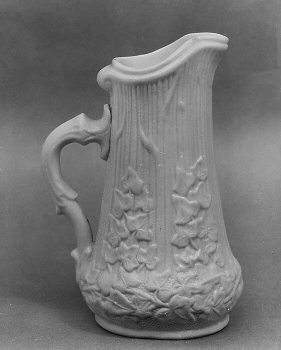 Syrup Jug, United States Pottery Company (1852–58), Parian porcelain, American 