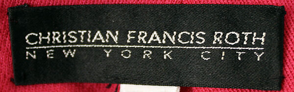 Dress, Christian Francis Roth (American, born 1969), Wool, American