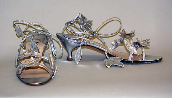 Sandals, Manolo Blahnik (British, born Spain, 1942), leather, British 