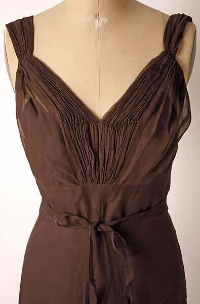 Evening dress, Nettie Rosenstein (American, 1890–1980), silk, American