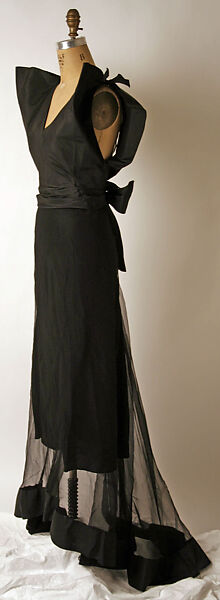 Evening dress, Nettie Rosenstein (American, 1890–1980), silk, American