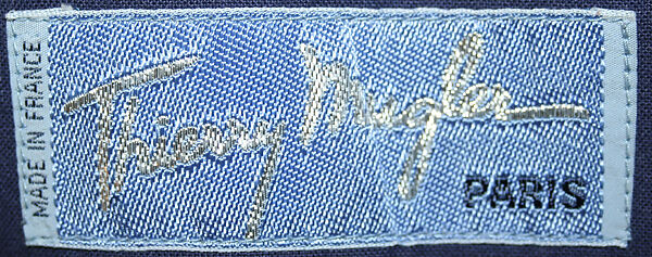 Suit, Mugler (French, founded 1974), cotton, French