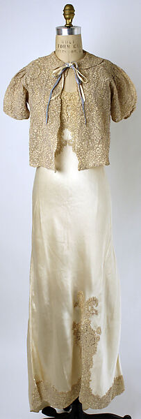 Wedding trousseau, silk, cotton, American