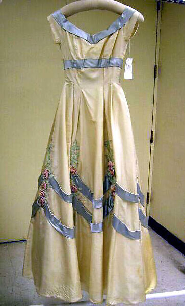 Evening dress, Ann Lowe (American, Clayton, Alabama ca. 1898–1981 Queens, New York), silk, polyester, American 