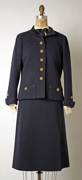 Suit, House of Chanel (French, founded 1910), wool, silk, French 