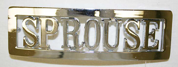 Belt buckle, Stephen Sprouse (American, 1953–2004), metal, American 