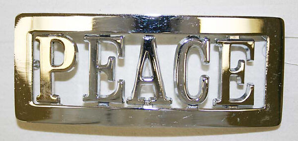 Belt buckle, Stephen Sprouse (American, 1953–2004), metal, American