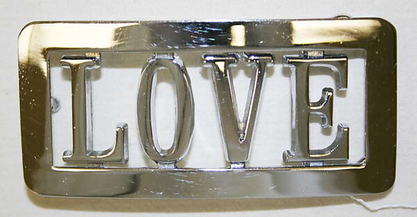 Belt buckle, Stephen Sprouse (American, 1953–2004), metal, American