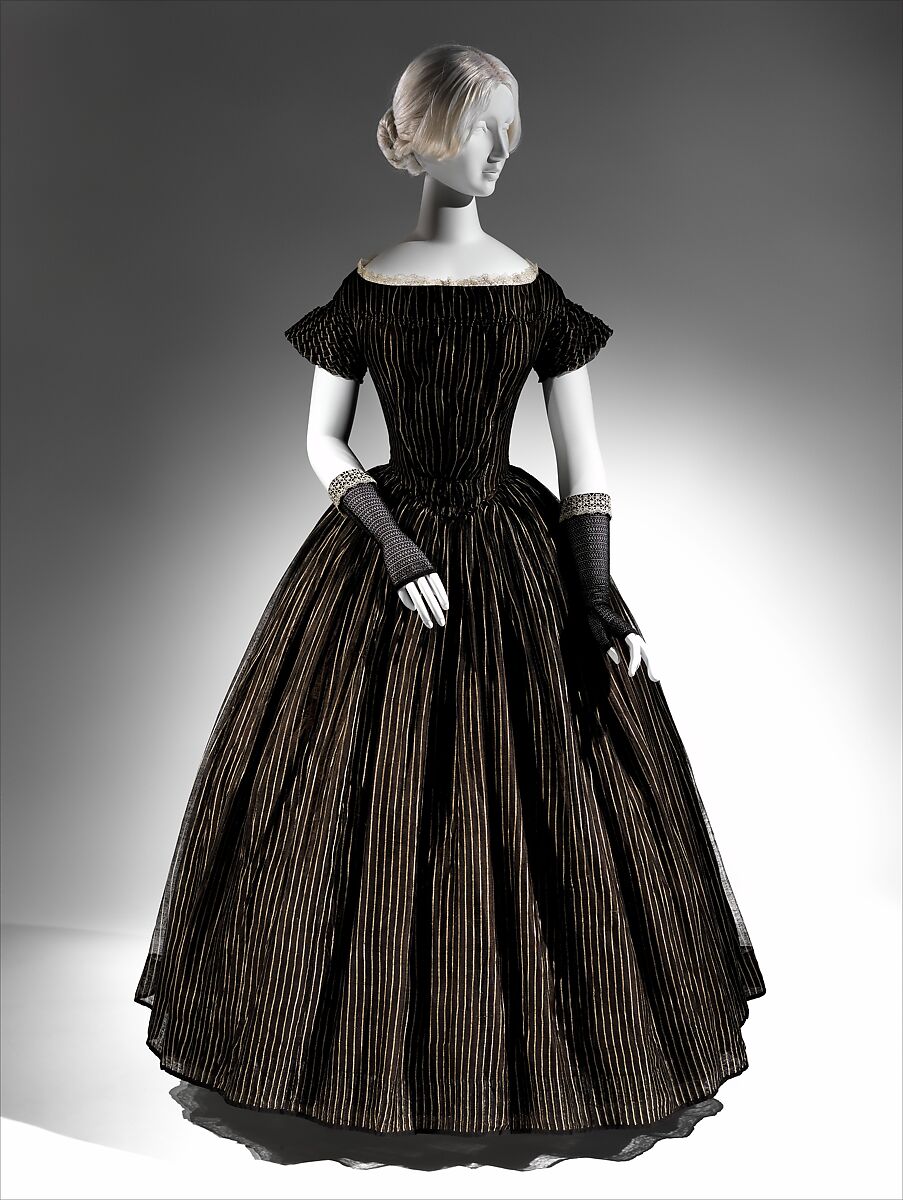 Mourning dress, silk, American 