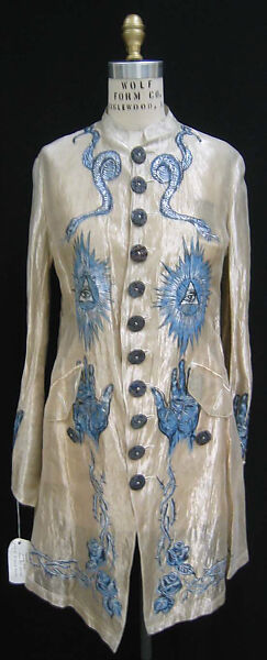 Jacket, Jean Paul Gaultier (French, born 1952), silk, metal, shell, French 