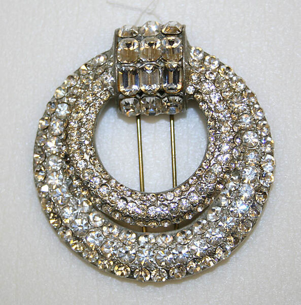 Pin, rhinestones, American or European 