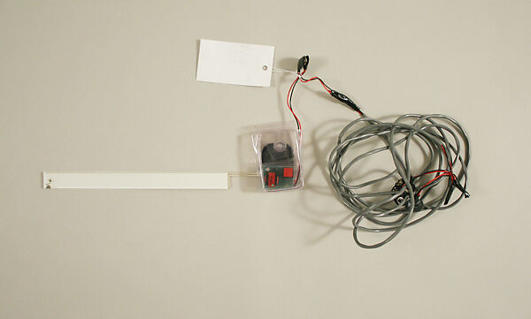 Ensemble, Walter Van Beirendonck (Belgian, born 1957), (a) Lycra; (b) wool, mixed media; (c, d, e) plastic, French