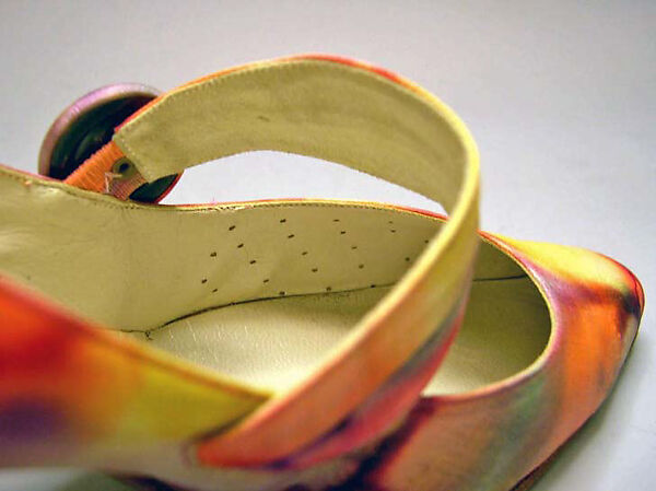 Pumps, Roger Vivier (French, 1913–1998), silk, leather, French