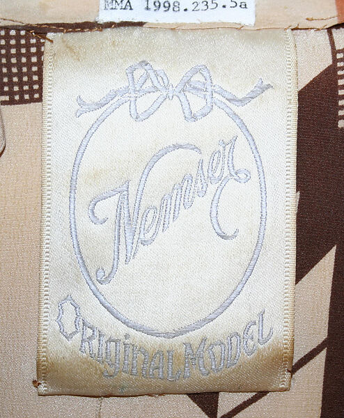 Ensemble, Nemser Gowns, Inc. (American, 1920–1931), (a) silk, plastic; (b) silk, wool, American