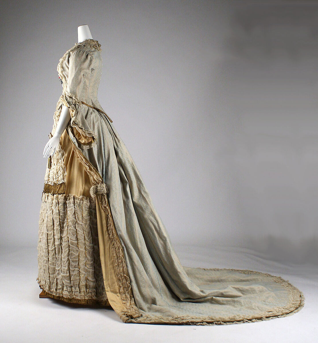Ball gown, silk, British