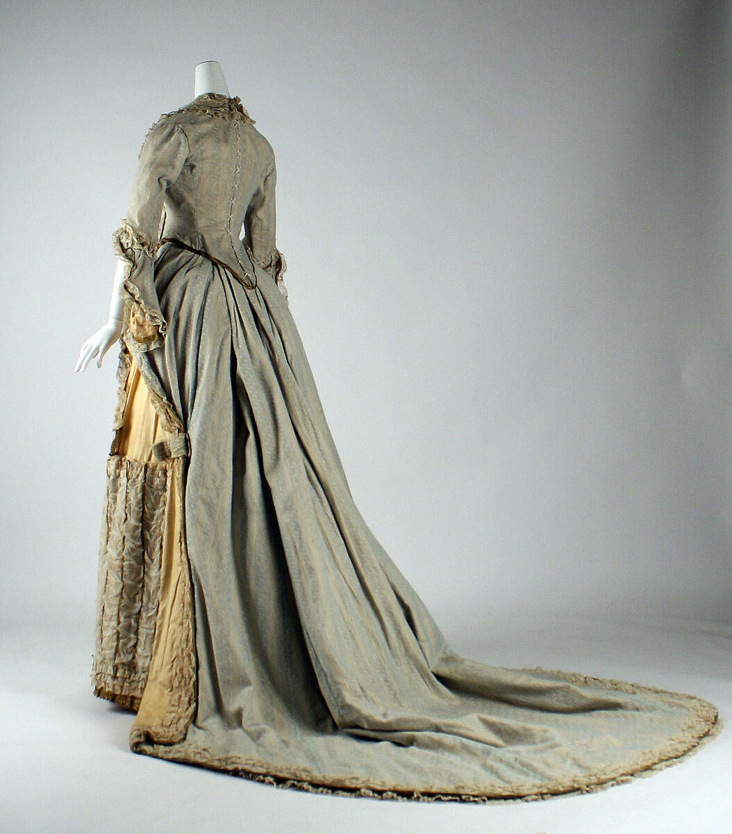 Ball gown, silk, British