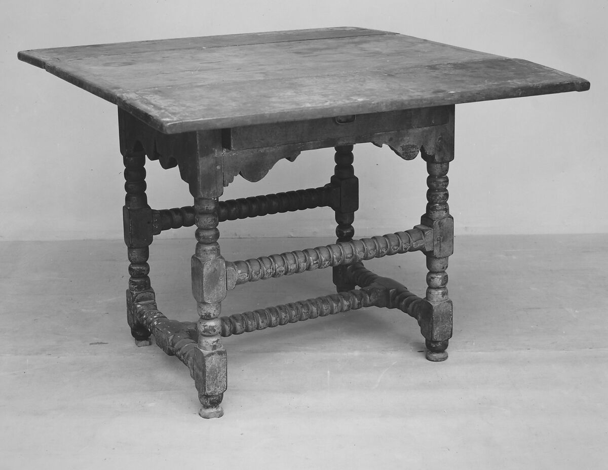 Joined table with drawer, Soft maple, maple, red oak, ash, American