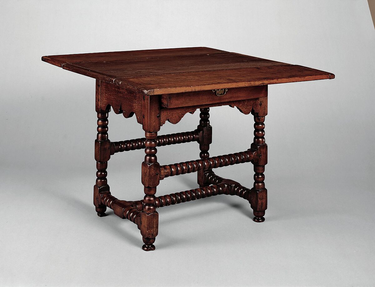 Joined table with drawer, Soft maple, maple, red oak, ash, American 