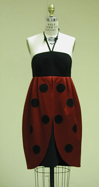 "Coccinella" ("Ladybug") dress, House of Moschino (Italian, founded 1983), silk, Italian