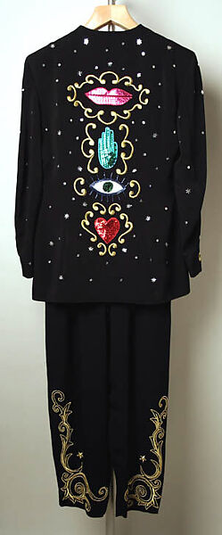 Suit, Rifat Ozbek (British, born Turkey, 1953), synthetic fiber, British