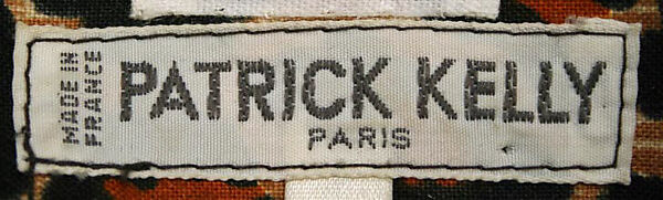 Coat, Patrick Kelly (American, Vicksburg, Mississippi 1954–1990 Paris), cotton blend, French