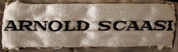 Evening dress, Arnold Scaasi (American, born Montreal, Canada, 1931–2015), silk, synthetic fiber, American