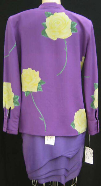 Ensemble, Gianni Versace (Italian, founded 1978), (a) silk; (b) leather, Italian