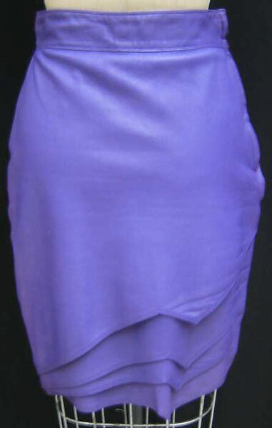 Ensemble, Gianni Versace (Italian, founded 1978), (a) silk; (b) leather, Italian