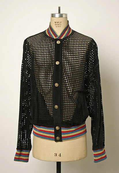 Jacket, Gianni Versace (Italian, founded 1978), leather, Italian 