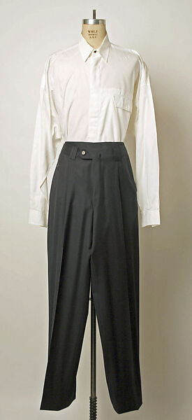 Suit, Gianni Versace (Italian, founded 1978), (a, b) wool; (c) cotton, Italian