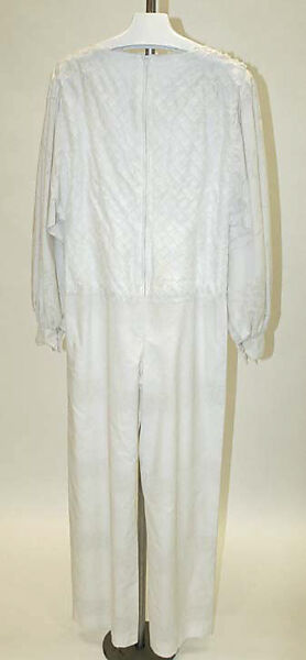 Jumpsuit, James Galanos (American, Philadelphia, Pennsylvania, 1924–2016 West Hollywood, California), cotton, American