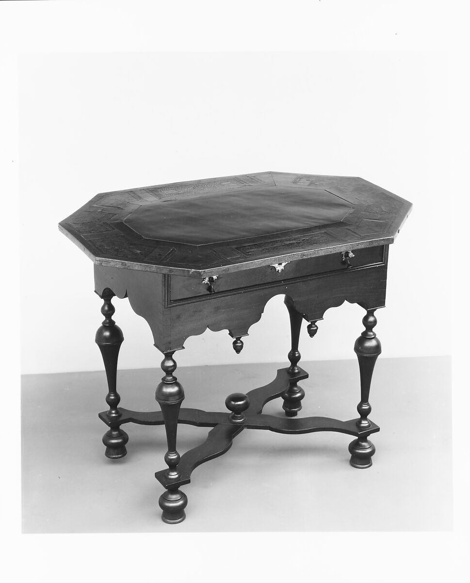 Slate Table, Birch, white pine, walnut, spruce, American