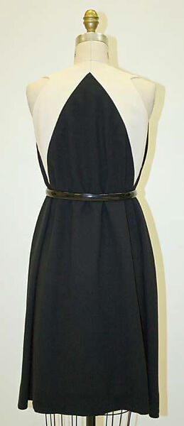 Dress, James Galanos (American, Philadelphia, Pennsylvania, 1924–2016 West Hollywood, California), wool, leather, American