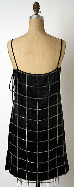 Evening dress, James Galanos (American, Philadelphia, Pennsylvania, 1924–2016 West Hollywood, California), silk, glass, American