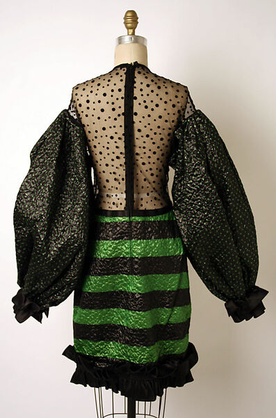 Evening dress, James Galanos (American, Philadelphia, Pennsylvania, 1924–2016 West Hollywood, California), synthetic fiber, plastic, silk, American