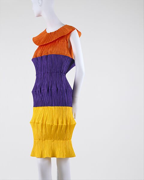 Dress, Issey Miyake (Japanese, 1938–2022), polyester, Japanese 