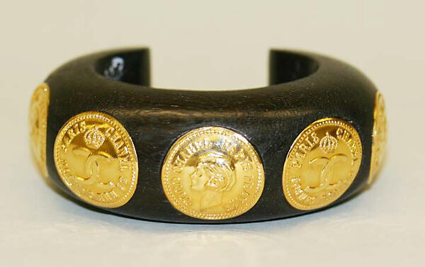 Evening ensemble, House of Chanel (French, founded 1910), silk, cotton, leather, wood, metal, French