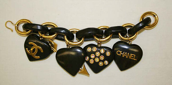 Evening ensemble, House of Chanel (French, founded 1910), silk, cotton, leather, wood, metal, French