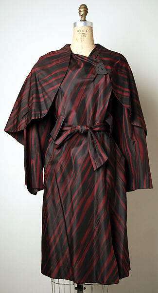 Coat, Pauline Trigère (American, born France, Paris 1908–2002 New York), silk, American 
