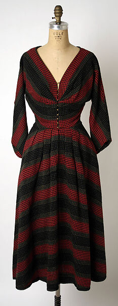 Dress, Claire McCardell (American, 1905–1958), wool, American 