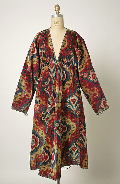 Coat, Silk; ikat woven 