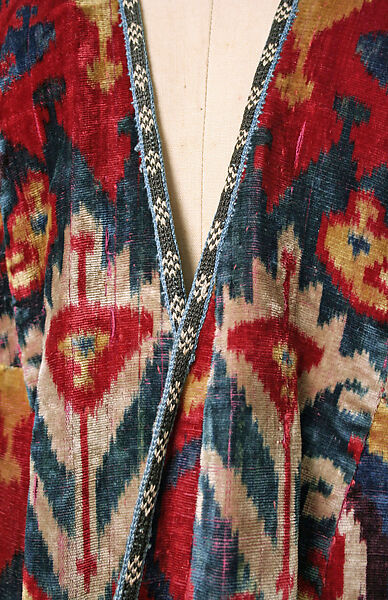Coat, Silk; ikat woven