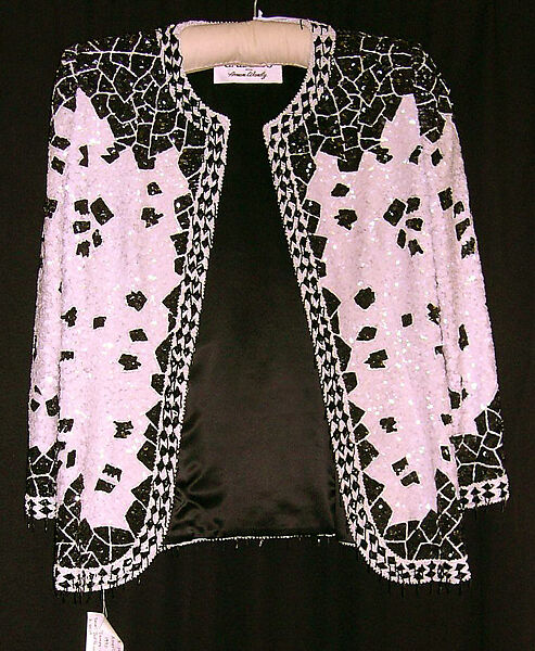 Evening suit, James Galanos (American, Philadelphia, Pennsylvania, 1924–2016 West Hollywood, California), silk, synthetic fiber, plastic, American