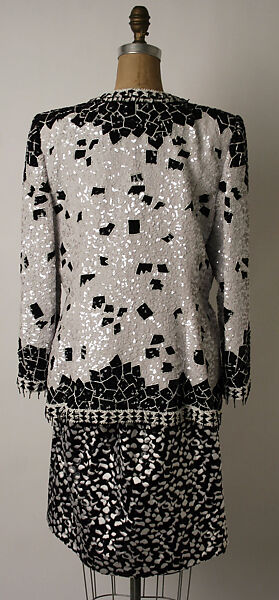 Evening suit, James Galanos (American, Philadelphia, Pennsylvania, 1924–2016 West Hollywood, California), silk, synthetic fiber, plastic, American