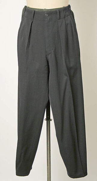 Trousers, Yohji Yamamoto (Japanese, born Tokyo, 1943), wool, Japanese 