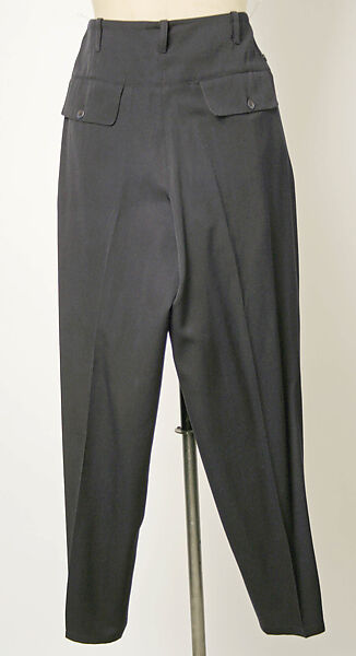 Trousers, Yohji Yamamoto (Japanese, born Tokyo, 1943), wool, Japanese