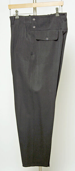 Trousers, Yohji Yamamoto (Japanese, born Tokyo, 1943), wool, Japanese