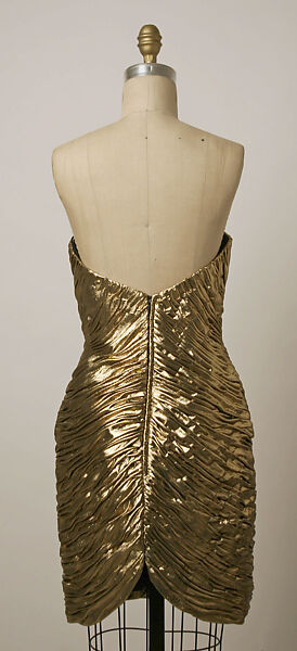 Dress, Vicky Tiel (French, born United States, 1943), synthetic fiber, lamé, French