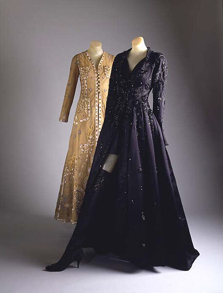 Evening ensemble, House of Chanel (French, founded 1910), silk, metal, French